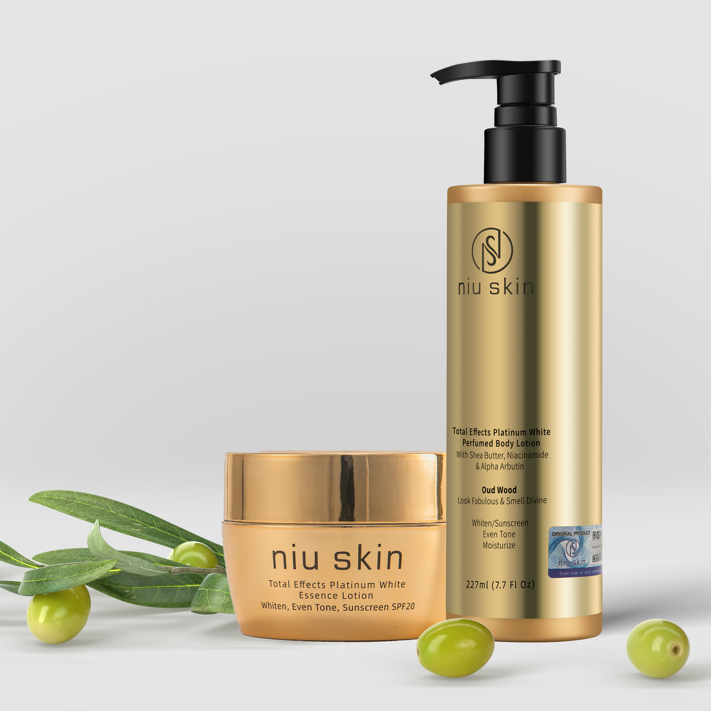 Niu Skin 227ml Body Lotion with Alpha Arbutin, Niacinamide and Floral Fragrance with Neutral Fragrance