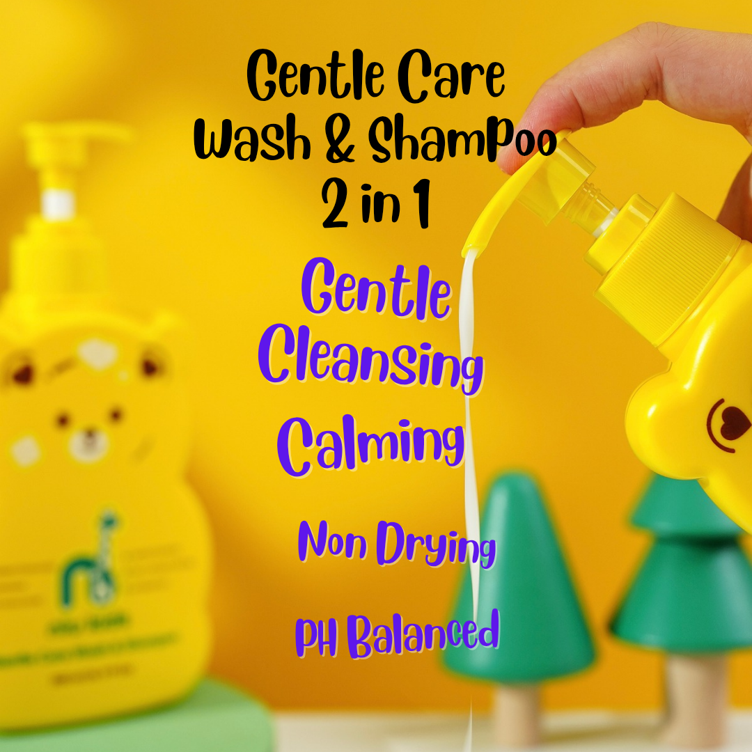 Niu Kids Gentle Care Wash & Shampoo Two in One 500ml