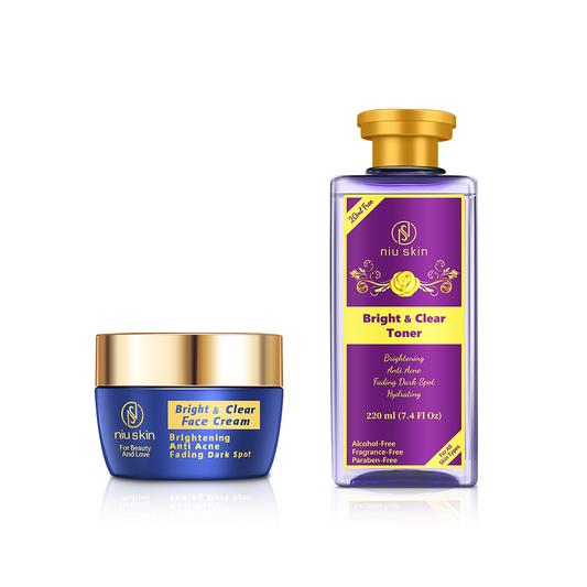 Essential Acne Care Combo - Bright & Clear Toner + Face Cream