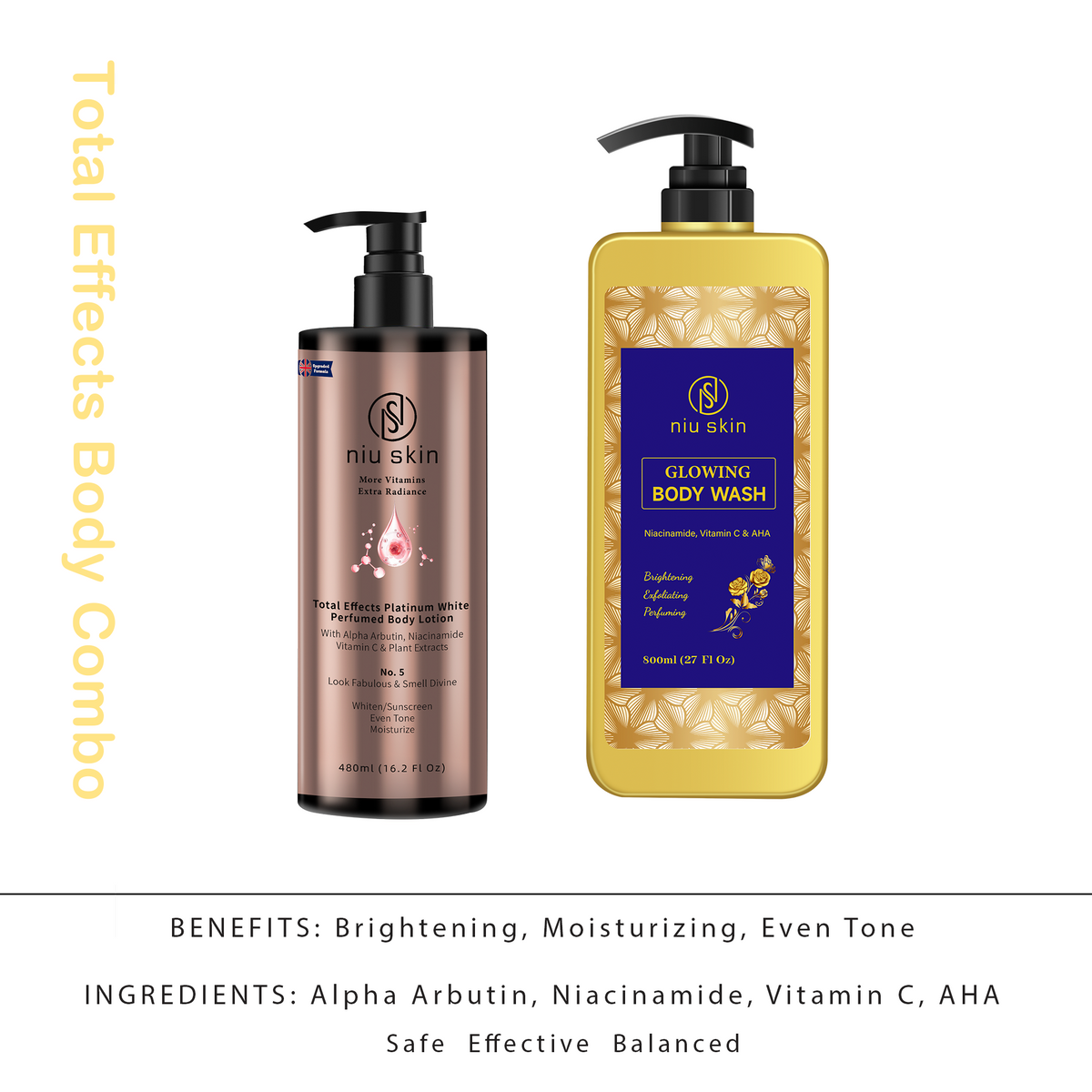 Lotion One Body Care Combo (One 480ml Body Lotion + One 800ml Body Wash) – Niu ...